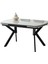 Still Açık Gri Renk Highgloss Norte Ayak Yanlardan Açılır 130X80 Masa (Açılımış Ölçüsü 182X80) 1