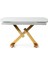 Still Beyaz Renk Gold Mir Ayak Açılır 130X80 Masa (Açılımış Ölçüsü 182X80) 1