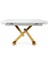 Still Beyaz Renk Gold Mir Ayak Açılır 130X80 Masa (Açılımış Ölçüsü 182X80) 2