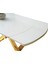 Still Beyaz Renk Gold Mir Ayak Açılır 130X80 Masa (Açılımış Ölçüsü 182X80) 5