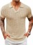 Wallace Polo Yaka Triko T-Shirt Bej - M 1