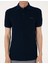 Erkek Lacivert Slim Fit Örme Dokulu Polo Yaka Tişört 50309959-VR033 6