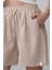 Keten Beli Lastikli Şort 2