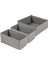 3'lü Gri Çekmece Içi Düzenleyici Organizer Set - Çok Amaçlı Dolap Içi Kutu Seti 2