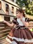 Verona Kahverengi Vintage Kız Bebek Elbisesi, Doğum Günü Elbisesi, Fotoğraf Çekim Elbisesi,0-13 Yaşa Uygun 4