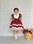 Zebrina Bordo Vintage Kız Bebek Elbise,doğum Günü Elbise,fotoğraf Çekim Elbise,0-12 Yaş Uygun 3