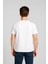 Erkek Rahat Kesim Bisiklet Yaka Baskı Detay T-Shirt 2