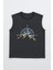 Erkek %100 Pamuk Bisiklet Yaka Pusula Baskılı Kolsuz T-Shirt 1