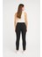Kadın Slim Fit Normal Bel Desenli Likralı Gri Jean Pantolon 2
