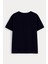 Erkek %100 Pamuk Bisiklet Yaka Baskılı Lacivert T-Shirt 2