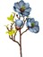 Yapay Çiçek Eva Mavi Manolya 2 Çiçek 1 Tomurcuk Uzun Dal Çiçek Flowers 55CM Gerçeksi Doku 3