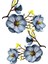 Yapay Çiçek Eva Mavi Manolya 2 Çiçek 1 Tomurcuk Uzun Dal Çiçek Flowers 55CM Gerçeksi Doku 5