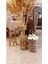 Metal Tel Hasır Örgülü Özel Tasarım Pampas Vazosu 25 ve 50 cm 2li Set 1