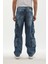 Erkek Kargo Cepli Jean Pantolon 8