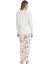 Kadın Kiremit Yuvarlak Yaka Pijama Takımı 3