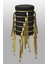 Tabure (6ADET) Gold Ayaklı, Mina Kumaş, Metal Ahtapot Ayak AYGL-273 1