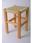 Ahşap Hasır Örgülü Tabure Mutfak/balkon/piknik Masa Taburesi 45 cm 1