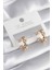 Pirinç Gold Renk Zirkon Taşlı Kadın Küpe - TJ-BKP8346 1