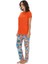 Kadın Kısa Kollu Çiçek Desenli Renkli Alt Üst Pijama Takım 2