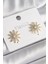Pirinç Gold Renk Zirkon Taşlı Yıdız Model Kadın Küpe - TJ-BKP9949 1