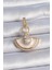Pirinç Gold Renk Zirkon Taş Detaylı Beyaz Mineli Ajda Charm - TJ-BC1009 1