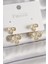 Pirinç Gold Renk Zirkon Taşlı Damla Model Kadın Küpe - TJ-BKP9939 1
