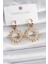 316L Çelik Gold Renk Zirkon Taşlı Güneş Model Kadın Küpe - TJ-BKP9570 1