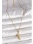 316L Çelik Gold Renk Zincir Sarılma Model Kadın Kolye - TJ-BKO9976 2