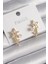 Pirinç Gold Renk Zirkon Taşlı Kuyruklu Yıldız Model Kadın Küpe - TJ-BKP9993 1