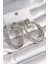 Pirinç Gümüş Renk Oval Model Kadın Küpe - TJ-BKP8730 1