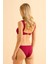 Tokalı Straplez Geniş Askılı Bordo Bikini 2