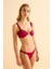 Tokalı Straplez Geniş Askılı Bordo Bikini 3