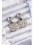 Pirinç Gümüş Renk Oval Ezme Plaka Küpe - TJ-BKP9234 1