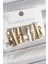 316 Çelik Gold Renk Dalgalı Plaka Model Kadın Küpe 1
