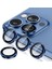 Trend iPhone 15 Pro/iphone 15 Promax Kamera Camı Lens Koruyucu Halka Set - Dark Blue 1