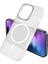 Labs Buff iPhone 15 Pro Max ile Uyumlu Taofit Manyetik Yarı Saydam Metal Çerçeve Kılıf (Beyaz) 2