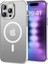 Labs Buff iPhone 15 Pro Max ile Uyumlu Taofit Manyetik Yarı Saydam Metal Çerçeve Kılıf (Beyaz) 3