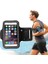iPhone Samsung Xiaomi Huawei ile Uyumlu Universal 6,9" Inç E Kadar Uyumlu Anahtar Koyma Bölmeli Spor Koşu Yürüyüş Için Kol Bandı Siyah 2