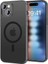 Labs iPhone 15 ile Uyumlu Taofit Manyetik Yarı Saydam Metal Çerçeveli Kılıf (Siyah) 2