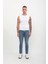 Erkek Slim Fit Normal Bel Düz Kesim Dar Paça Mavi Jean Pantolon 2
