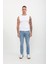 Erkek Slim Fit Düşük Bel Dar Kesim Dar Paça Likralı Açık Mavi Jean Pantolon 2