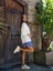 Pamuklu Oversize Basic T-Shirt Ekru 2