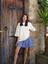 Pamuklu Oversize Basic T-Shirt Ekru 3
