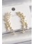 Pirinç Gold Renk Zirkon Taşlı Başak Model Kadın Küpe - TJ-BKP9905 1