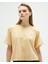 Bej Oversize Crop T-Shirt 3