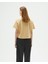 Bej Oversize Crop T-Shirt 5