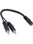 3.5 mm Stereo Dişi / 2 x 3.5mm Stereo Erkek 20 cm Y Kablo Kablo 1