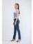 Kadın Slim Fit Likralı Lacivert Jean Pantolon 2