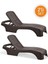 SY-2536 Kahverengi Brezza Royal Rattan Lüks Şezlong 2'li Set 1