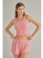 Nbb 68045 Kadın Pempe Self Patterned Crop Şortlu Takım 4